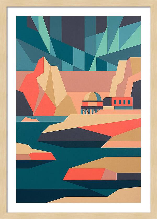Antarctic Landscape In Bold Colors