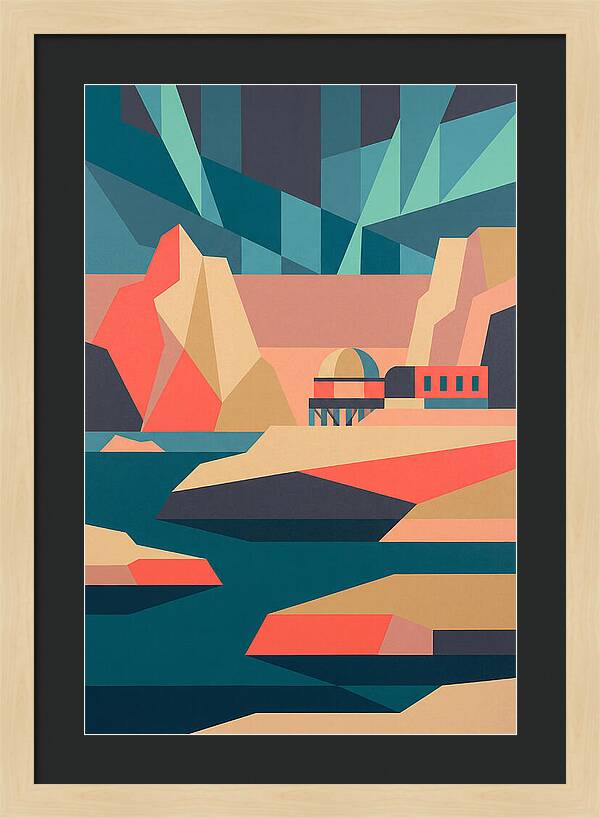 Antarctic Landscape In Bold Colors