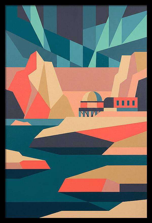 Antarctic Landscape In Bold Colors