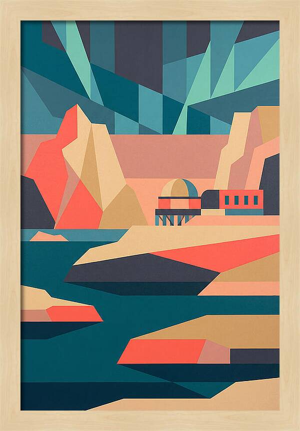 Antarctic Landscape In Bold Colors