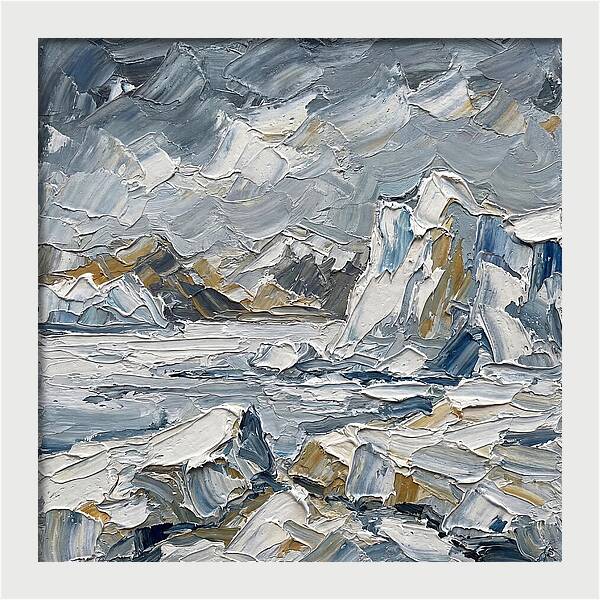 Antarctic Serenity In Palette Knife
