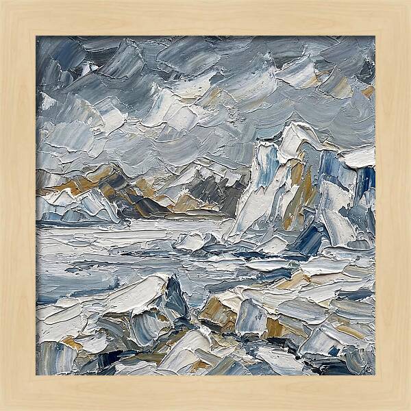 Antarctic Serenity In Palette Knife