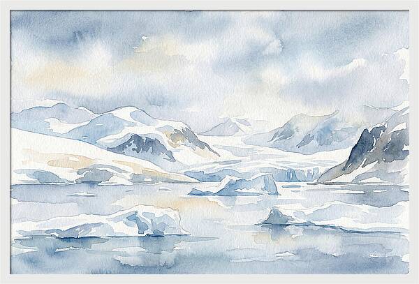 Antarctic Serenity In Watercolor