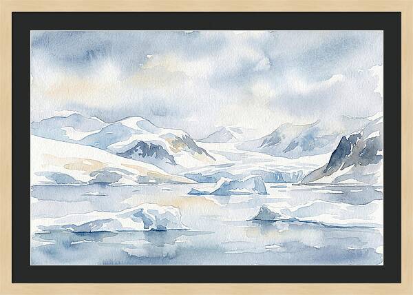 Antarctic Serenity In Watercolor