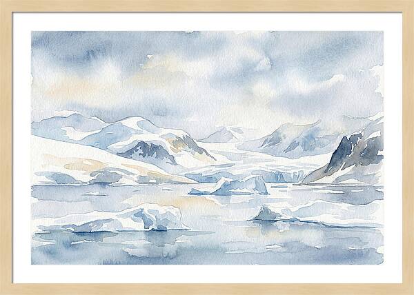 Antarctic Serenity In Watercolor