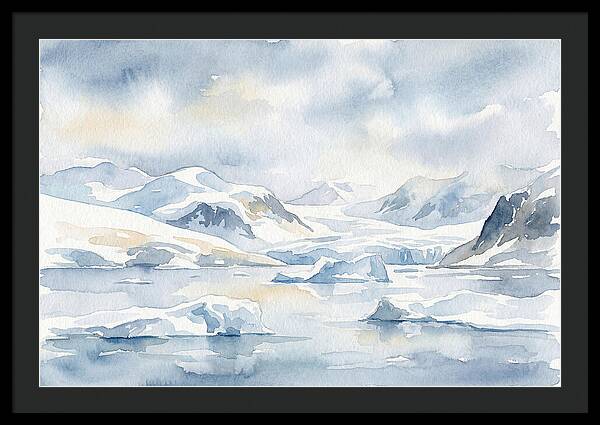 Antarctic Serenity In Watercolor
