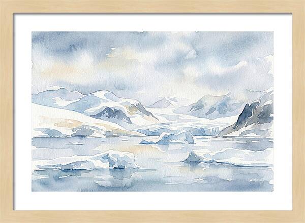 Antarctic Serenity In Watercolor