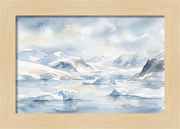 Antarctic Serenity In Watercolor