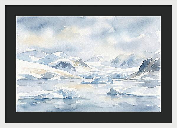 Antarctic Serenity In Watercolor