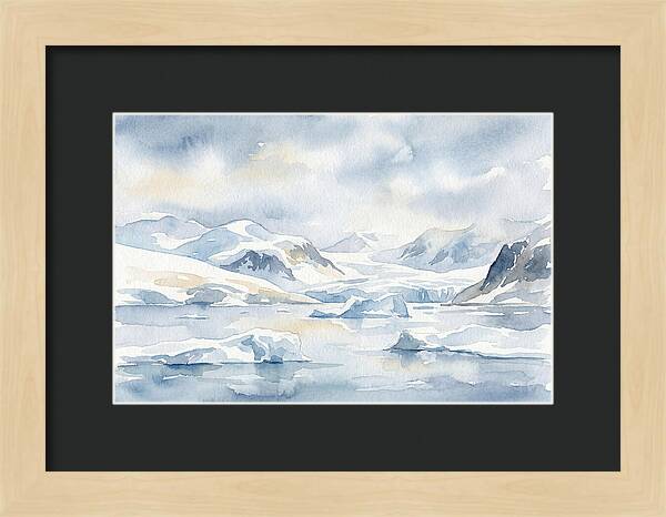 Antarctic Serenity In Watercolor