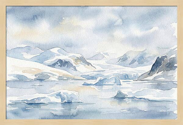 Antarctic Serenity In Watercolor