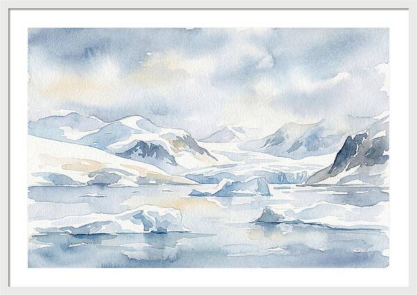Antarctic Serenity In Watercolor