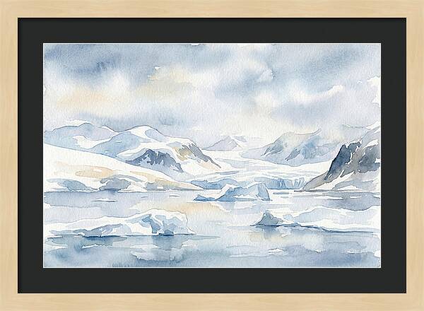 Antarctic Serenity In Watercolor