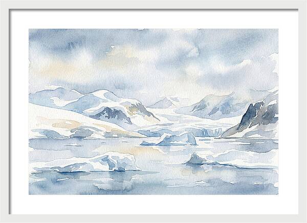 Antarctic Serenity In Watercolor