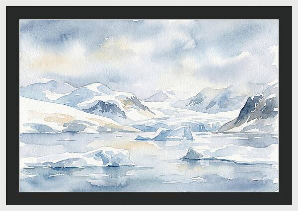Antarctic Serenity In Watercolor
