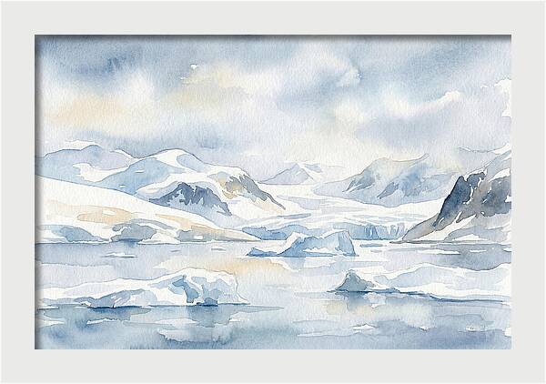 Antarctic Serenity In Watercolor
