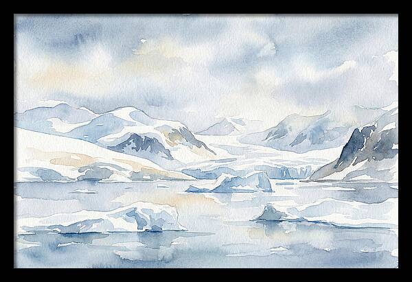 Antarctic Serenity In Watercolor