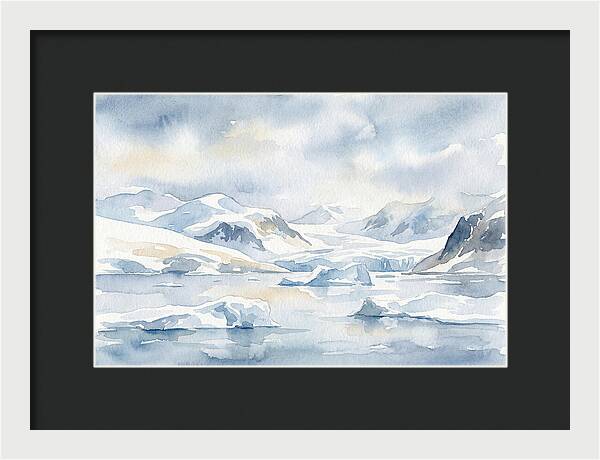 Antarctic Serenity In Watercolor