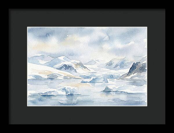 Antarctic Serenity In Watercolor