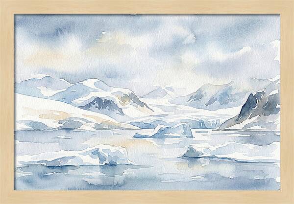 Antarctic Serenity In Watercolor
