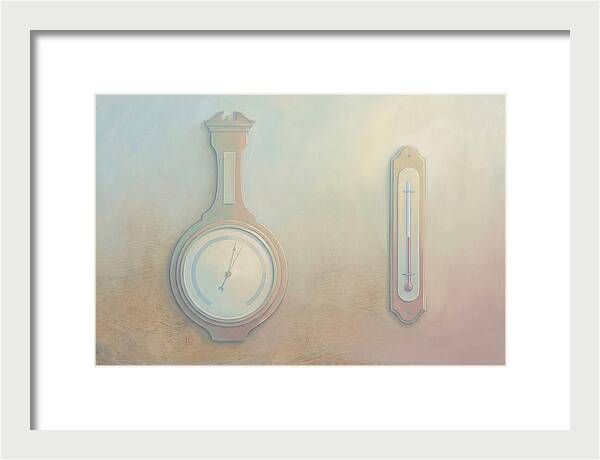 Antique Barometer And Thermometer