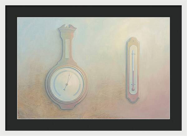Antique Barometer And Thermometer