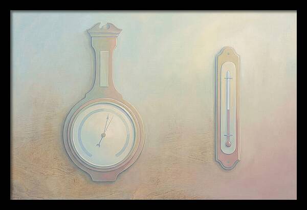 Antique Barometer And Thermometer