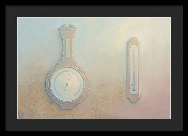 Antique Barometer And Thermometer