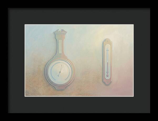 Antique Barometer And Thermometer