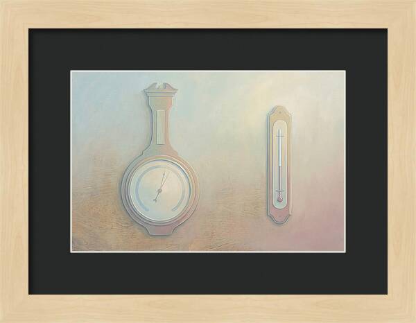Antique Barometer And Thermometer