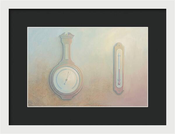 Antique Barometer And Thermometer
