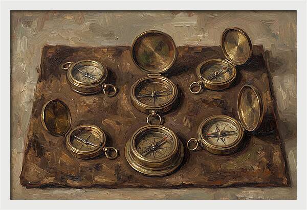 Antique Brass Compasses Collection