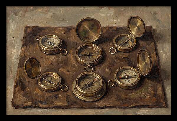 Antique Brass Compasses Collection