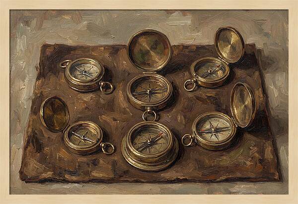 Antique Brass Compasses Collection