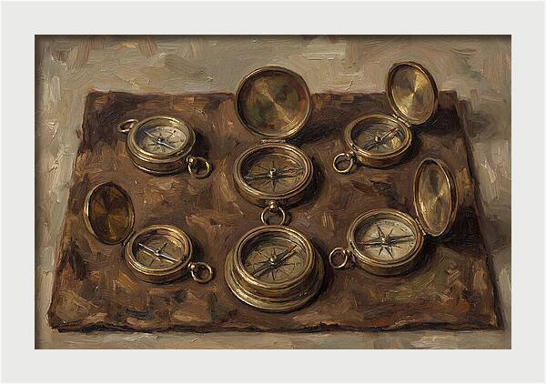 Antique Brass Compasses Collection