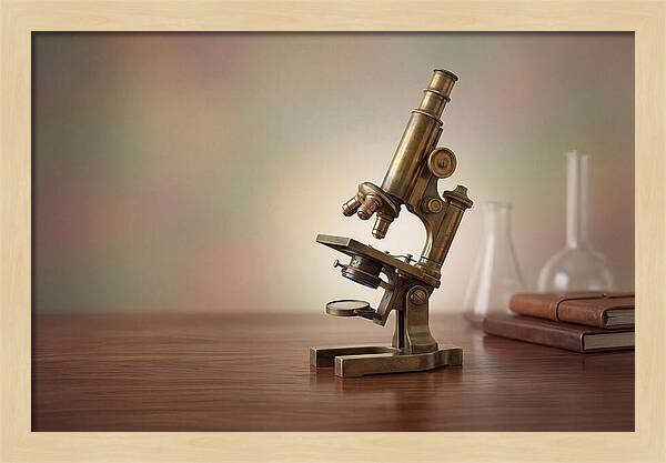 Antique Brass Microscope Elegance