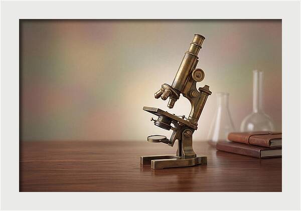 Antique Brass Microscope Elegance