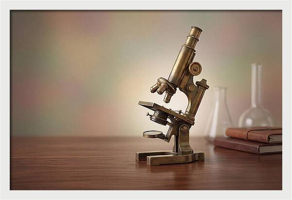 Antique Brass Microscope Elegance