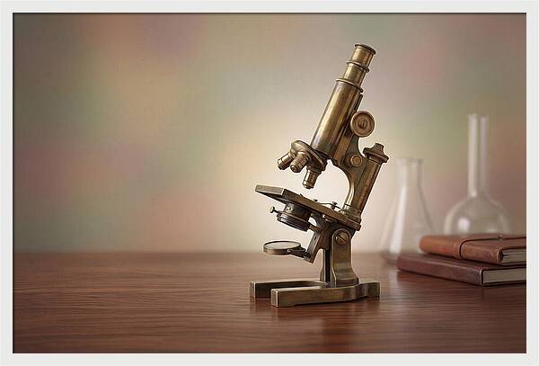 Antique Brass Microscope Elegance