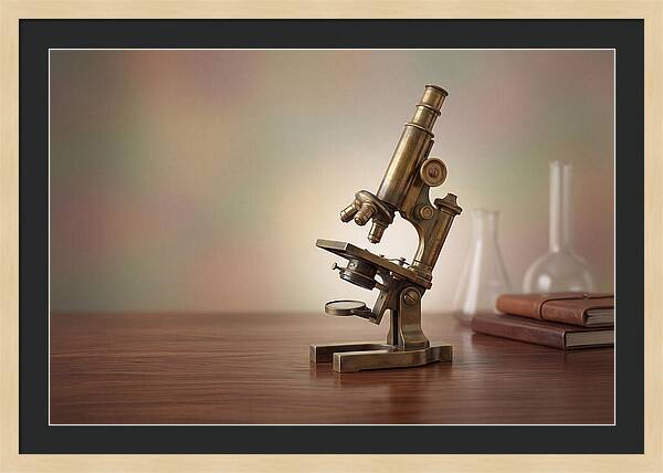 Antique Brass Microscope Elegance