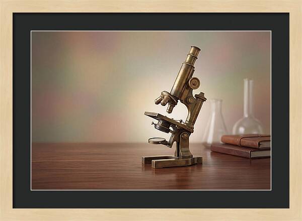 Antique Brass Microscope Elegance