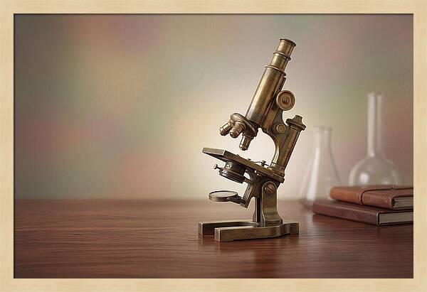 Antique Brass Microscope Elegance