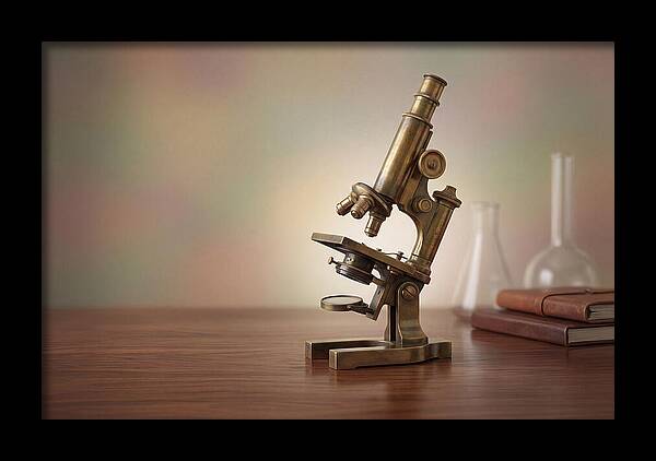 Antique Brass Microscope Elegance
