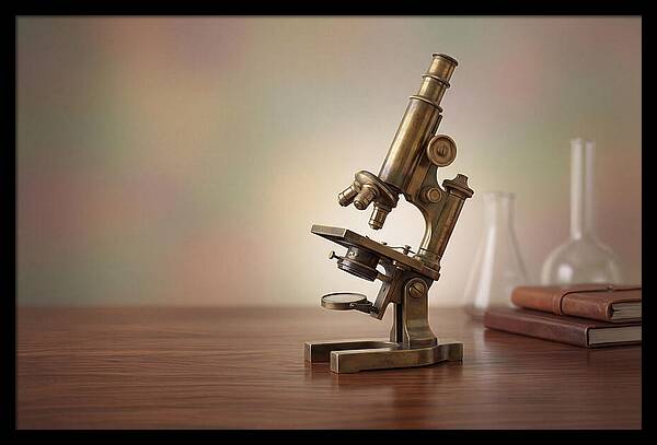 Antique Brass Microscope Elegance