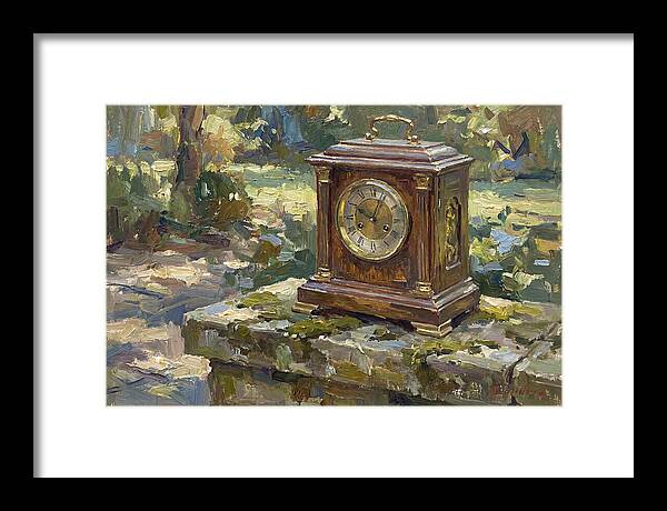 Antique Clock In Nature