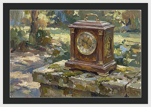 Antique Clock In Nature