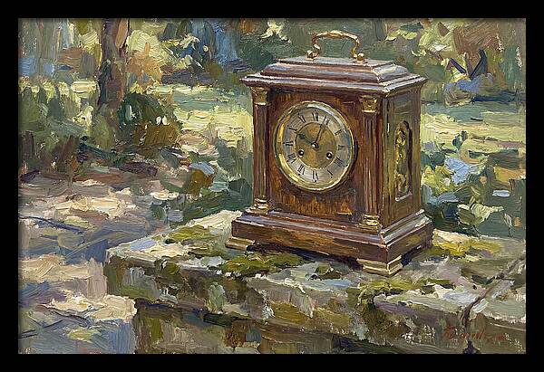 Antique Clock In Nature