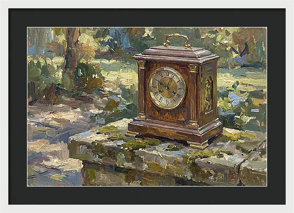 Antique Clock In Nature