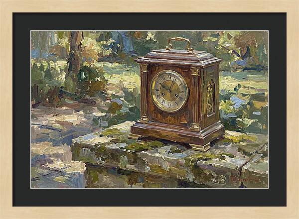 Antique Clock In Nature