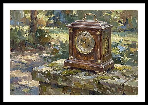 Antique Clock In Nature